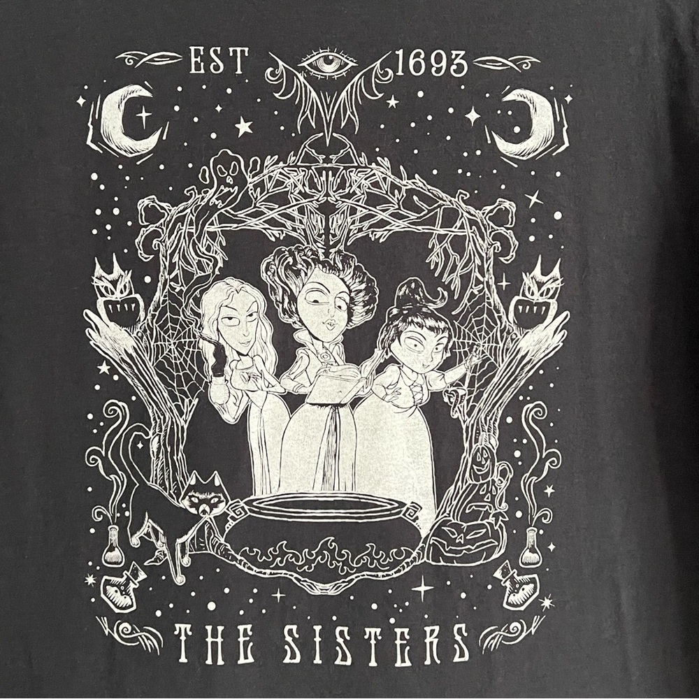 Hocus Pocus Black the Sisters Graphic Print Tee Shirt - Picture 3 of 5